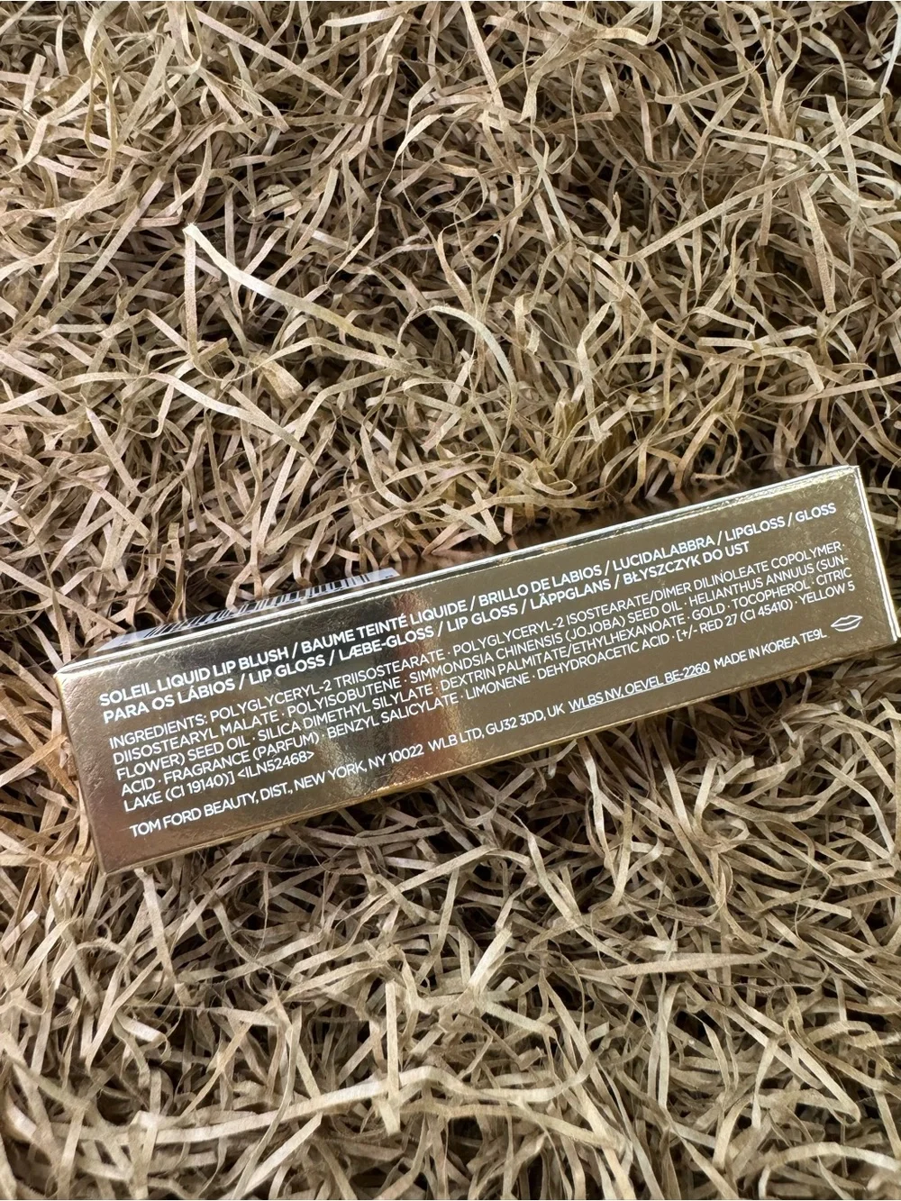 Tom Ford Soleil Liquid Lip Blush Limited Edition 24K Gold Infused